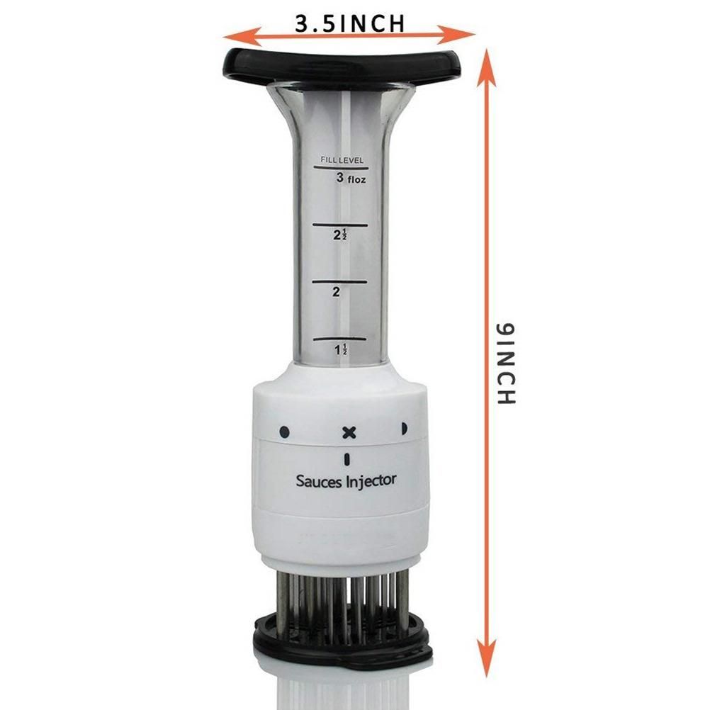 Sauce Injector Meat Marinade Injector with 27 Stainless Steel Needle 3 Oz Marinade Flavor Syringe