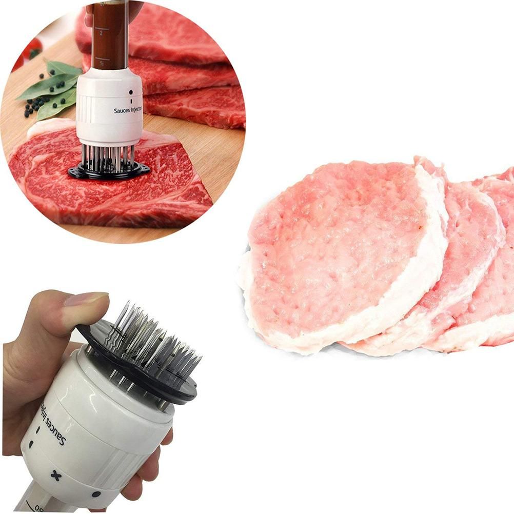 Sauce Injector Meat Marinade Injector with 27 Stainless Steel Needle 3 Oz Marinade Flavor Syringe