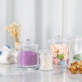 3PCS Clear Acrylic Cotton Swab Container Organizer Multipurpose Durable Transparent Acrylic Bathroom Cotton Balls Jar