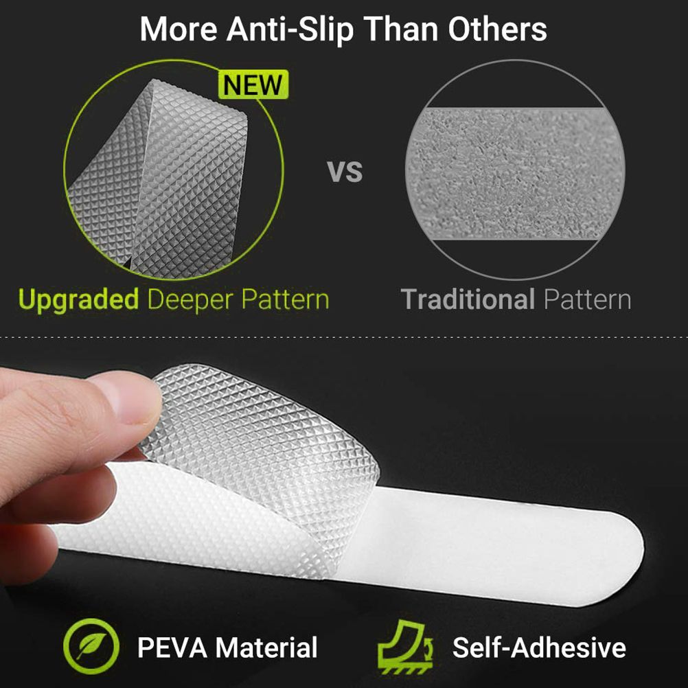 18 Pcs Anti Slip Strips Safety Shower Treads Stickers Bathtub Non Slip Stickers Anti Skid Tape for Shower
