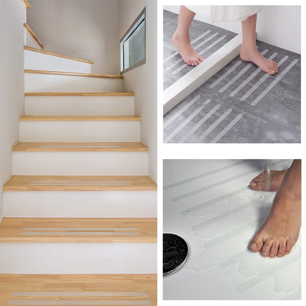 18 Pcs Anti Slip Strips Safety Shower Treads Stickers Bathtub Non Slip Stickers Anti Skid Tape for Shower