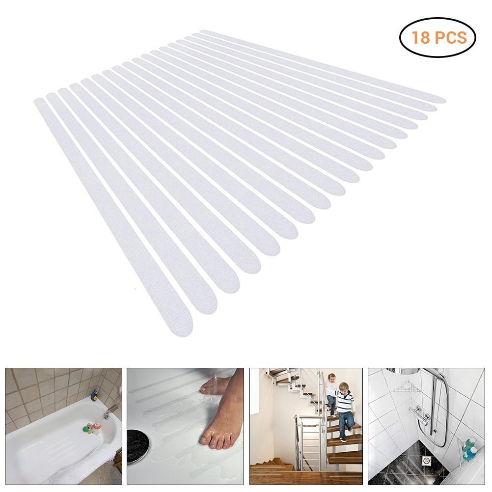 18 Pcs Anti Slip Strips Safety Shower Treads Stickers Bathtub Non Slip Stickers Anti Skid Tape for Shower