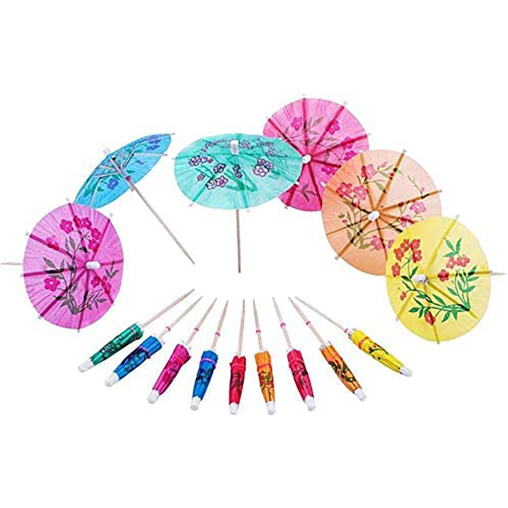 108 Pieces Hawaiian Tropical Party Decoration Set Leaves Flowers Umbrellas for Hawaiian Party Beach Theme