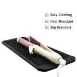 Silicone Heat Resistant Travel Mat Pouch for Curling Iron Hair Straightener Flat Iron and Hair Styling Tool