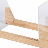 Vinyl Record Storage Holder Stand Rack Wooden CD Display Stand Stackable Modern CD Holder Record Storage Shelf for Displaying 7-12 inch Vinyl Records