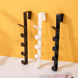 2 Pack Door Hook with 5 Hooks Door Organizer Rack Hanger Backpack Handbag Clothes Coat Hook for Home - Extra Image