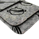 12pcs Pot Pan Protectors Non Woven Divider Pads Reusable Pot Protection Pads for Storing Frying Pans Baking Trays - Front View