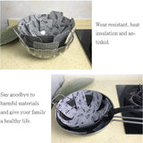 12pcs Pot Pan Protectors Non Woven Divider Pads Reusable Pot Protection Pads for Storing Frying Pans Baking Trays - Top-Down View