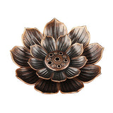 Multi Holes Lotus Incense Holder Zinc Alloy Incense Plate Stick Holder Ash Catcher