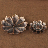 Multi Holes Lotus Incense Holder Zinc Alloy Incense Plate Stick Holder Ash Catcher