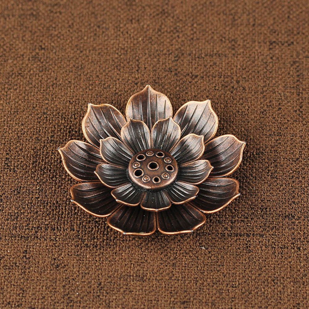 Multi Holes Lotus Incense Holder Zinc Alloy Incense Plate Stick Holder Ash Catcher