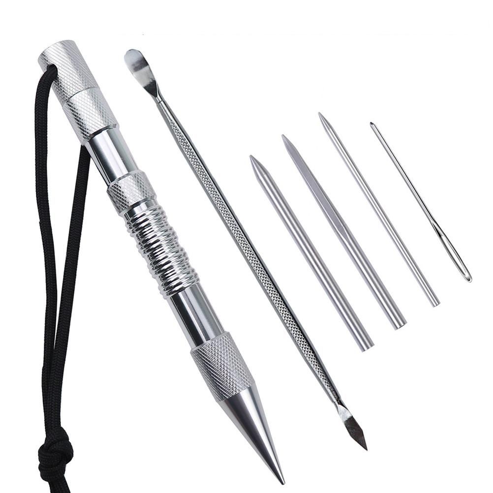 6/12 Pcs Umbrella Rope Knitting Needle Set Nail Paracord Needle Spike with Lacing Needles Fids