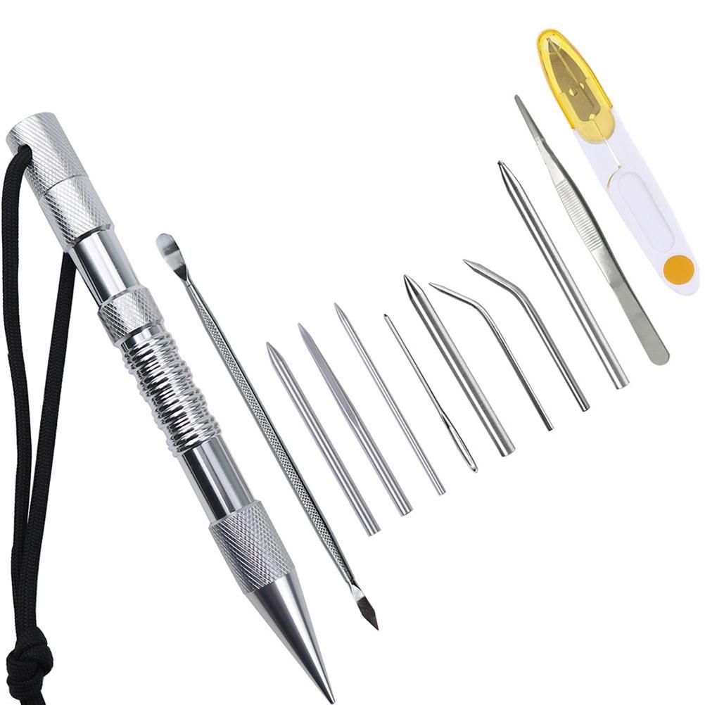 6/12 Pcs Umbrella Rope Knitting Needle Set Nail Paracord Needle Spike with Lacing Needles Fids