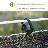 100 Pcs Shading Net Hooks Plastic Hanging Hooks for Greenhouse Shade Fabric - Low Angle