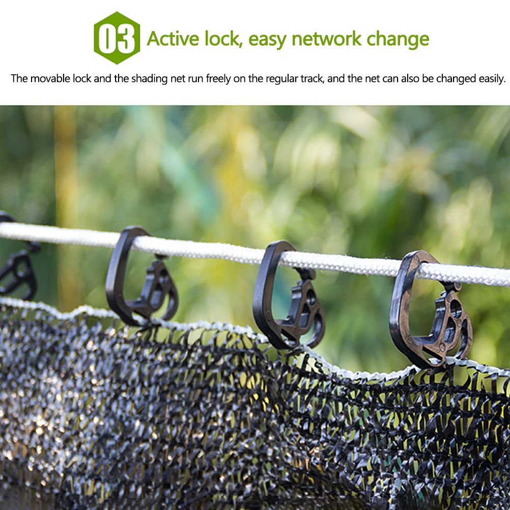 100 Pcs Shading Net Hooks Plastic Hanging Hooks for Greenhouse Shade Fabric
