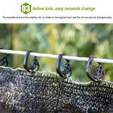 100 Pcs Shading Net Hooks Plastic Hanging Hooks for Greenhouse Shade Fabric