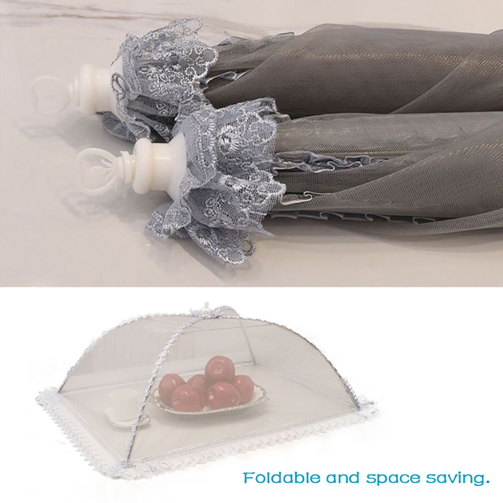 Mesh Screen Food Cover Tents Steel Wire Up Tents Kitchen Folded Food Dish Cover