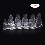 12PCS Mini Acrylic Display Stands Transparent Coin Display Easel for Home Shop Exhibitions