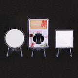 12PCS Mini Acrylic Display Stands Transparent Coin Display Easel for Home Shop Exhibitions - Side View