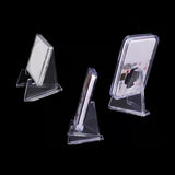 12PCS Mini Acrylic Display Stands Transparent Coin Display Easel for Home Shop Exhibitions