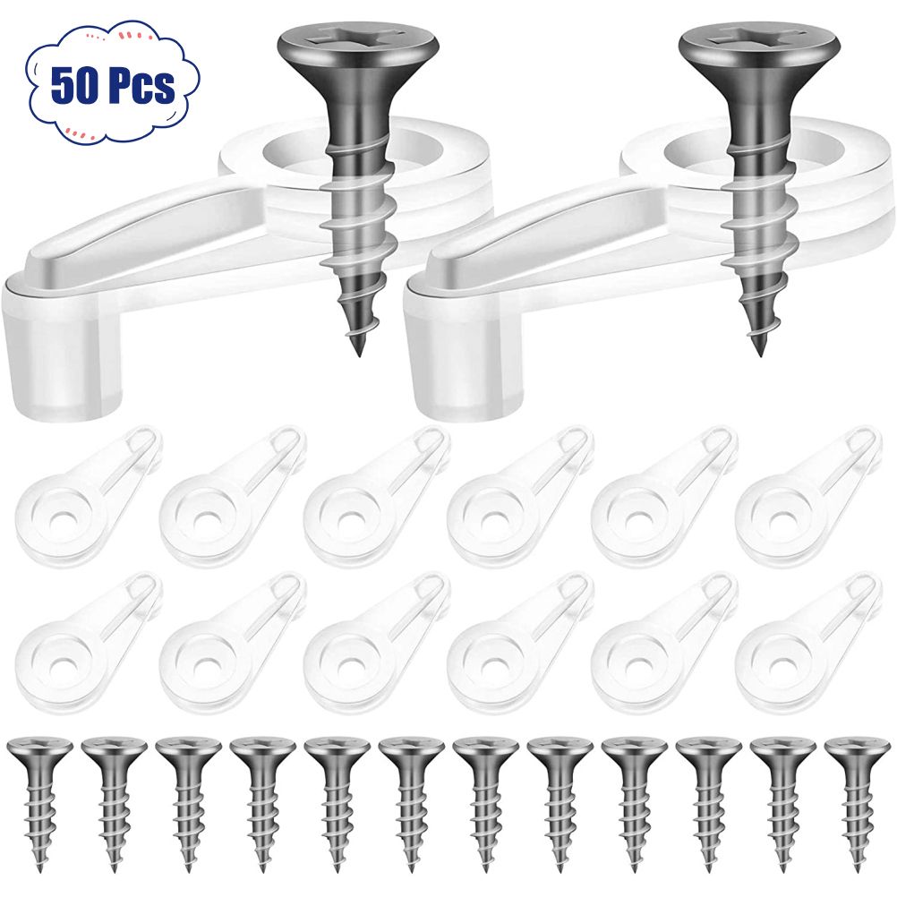 50PCS Glass Retainer Clips Glass Panel Clips Mirror Clips Non Slip Waterproof Transparent Fixed Buckle