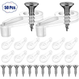 50PCS Glass Retainer Clips Glass Panel Clips Mirror Clips Non Slip Waterproof Transparent Fixed Buckle - Front View