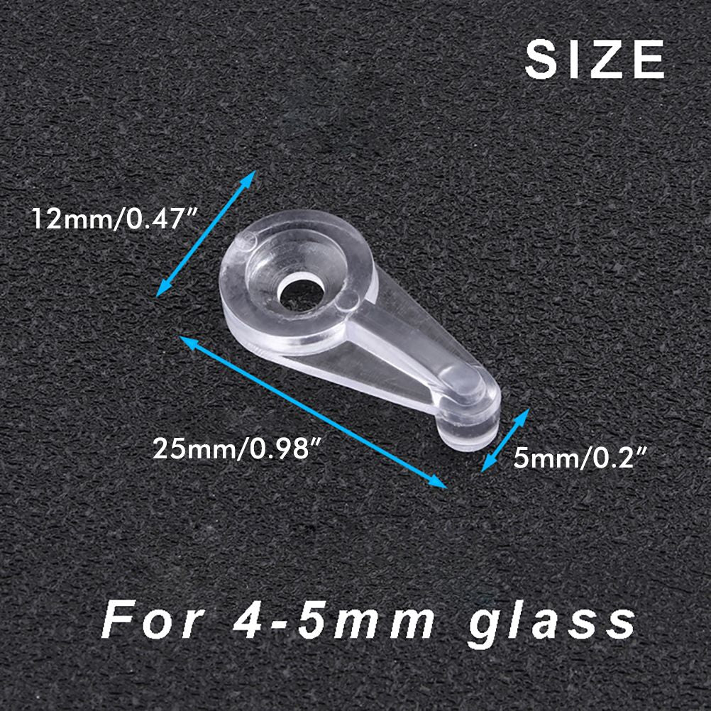 50PCS Glass Retainer Clips Glass Panel Clips Mirror Clips Non Slip Waterproof Transparent Fixed Buckle