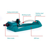 Garden Sprinklers Sprayer Automatic Swing Nozzle Lawn Sprinkler Garden Lawn Forestry Irrigation Watering Tool - Top-Down View