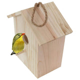 Birdhouse Bird Feeder Wooden Hanging Nest Box Outdoor Window Cage with Suction Cups