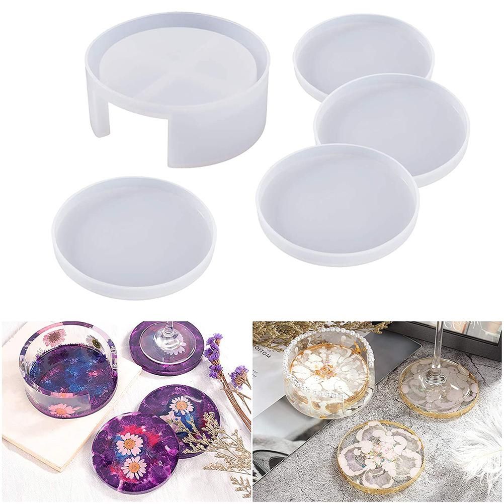Coaster Mold Round Silicone Mold Cup Mat Epoxy Resin Mold Home Tabletop Decoration