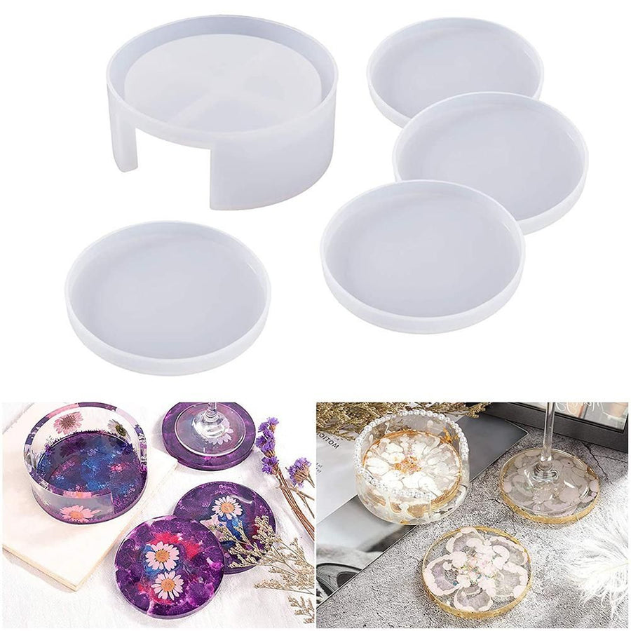 Coaster Mold Round Silicone Mold Cup Mat Epoxy Resin Mold Home Tabletop Decoration