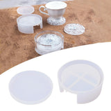 Coaster Mold Round Silicone Mold Cup Mat Epoxy Resin Mold Home Tabletop Decoration - Side View