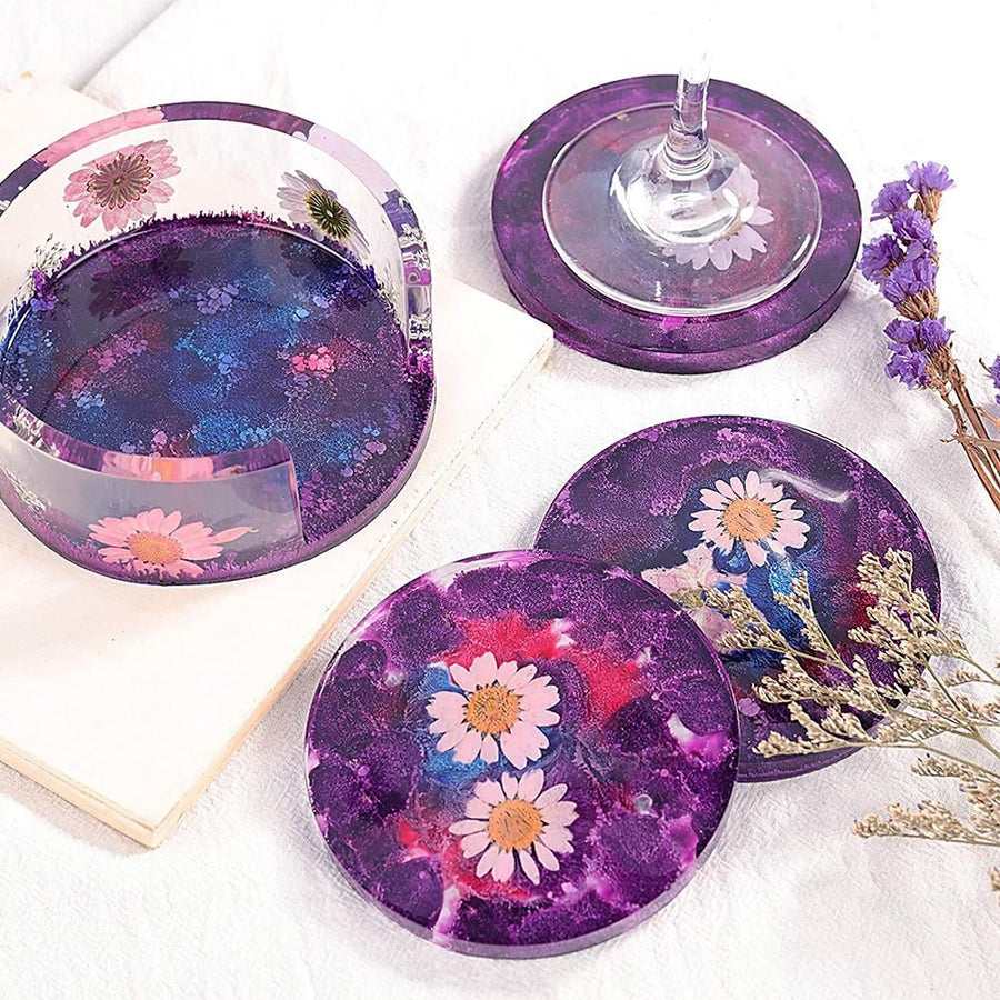 Coaster Mold Round Silicone Mold Cup Mat Epoxy Resin Mold Home Tabletop Decoration