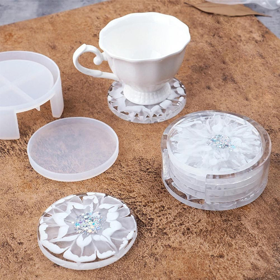 Coaster Mold Round Silicone Mold Cup Mat Epoxy Resin Mold Home Tabletop Decoration
