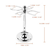 4 Prong Razor and Brush Stand Shaving Brush Holder Stand Tool Shaving Accessories - Front View