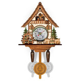 Cuckoo Clock Antique Wooden Cuckoo Birdhouse Wall Clock Home Decor Hanging Cuckoo Clock Auto Swing Bell Pendulum Home Decor