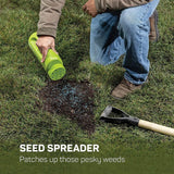 Hand Held Spreader Hand Spreader Shaker Fertilizer Salt Spreader Ice Salt Dispenser - Rear View