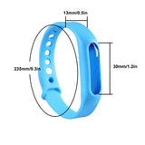 6Pcs Random Silicone Mosquito Repellent Bracelets Waterproof Anti Mosquito Band Bug and Insect Protection Wrist Bands for Adults and Kids - Low Angle