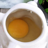 Ceramic Egg Yolk Egg White Separator Funny Egg White Separator Egg Divider Nose Egg Separator Dwarf Shape Egg Sieve Strainer