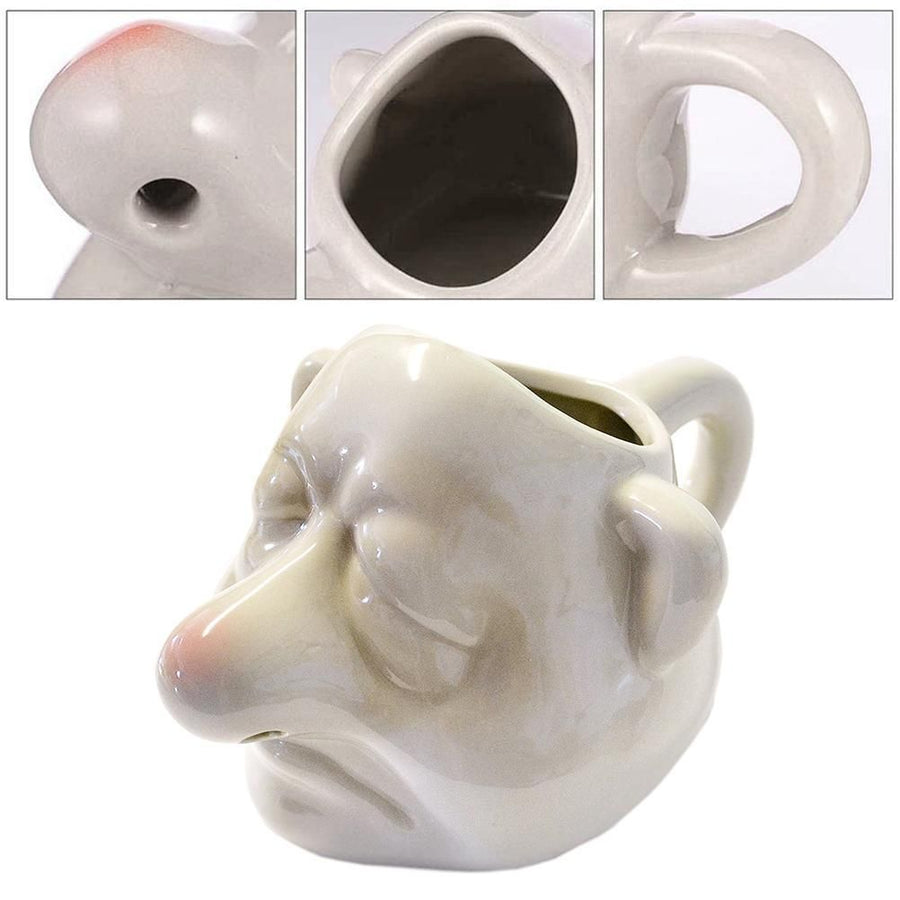 Ceramic Egg Yolk Egg White Separator Funny Egg White Separator Egg Divider Nose Egg Separator Dwarf Shape Egg Sieve Strainer