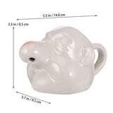 Ceramic Egg Yolk Egg White Separator Funny Egg White Separator Egg Divider Nose Egg Separator Dwarf Shape Egg Sieve Strainer - Low Angle
