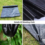 Weed Barrier Landscape Fabric Heavy Duty Ground Cover Weed Cloth Durable Driveway Cover Outdoor Weed Mat - Top-Down View