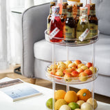 Transparent Kitchen Turntable Spice Organizer Rotatable Pantry Food Storage Container for Kitchen Cabinets