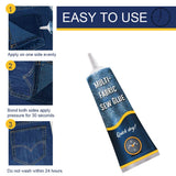 Secure Stitch Liquid Sewing Solution Kit Quick Bonding Fast Dry Stitchless Fabric Sewing Glue - Side View