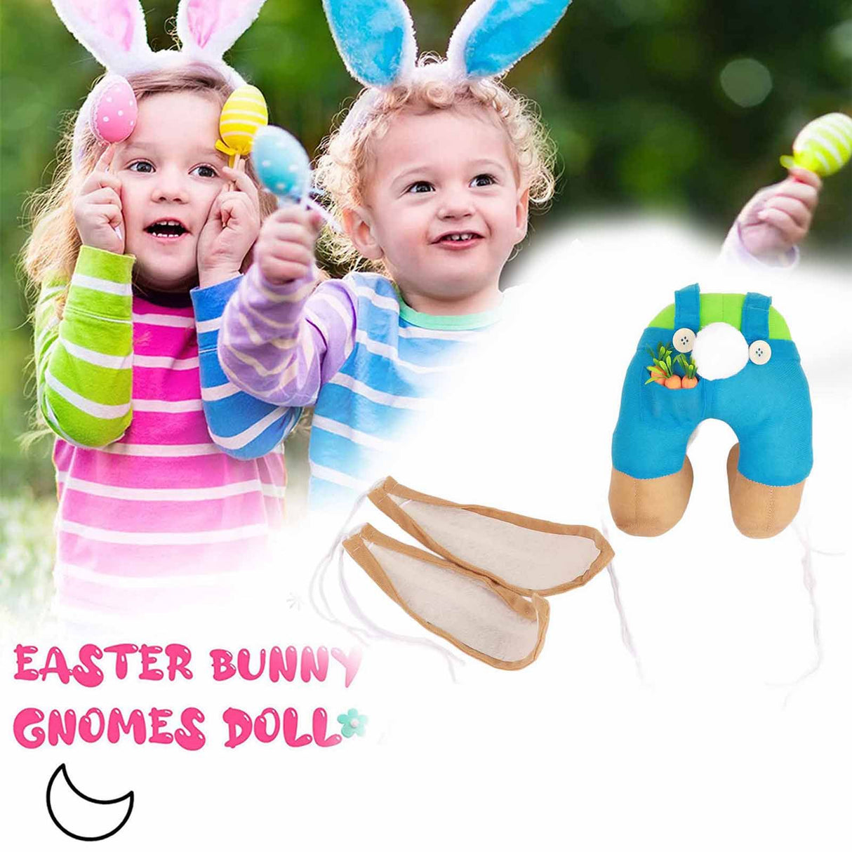 Easter Bunny Wreath Bunny Butt Ears Wreath Cartoon Bunny Shape Wreath Easter Door Decoration