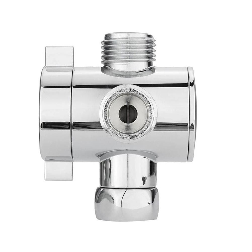 3 Way Shower Head Diverter Faucet Diverter Valve Bathroom Universal System Component Replacement Part Chrome Valves for Bathroom