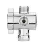 3 Way Shower Head Diverter Faucet Diverter Valve Bathroom Universal System Component Replacement Part Chrome Valves for Bathroom - Front View