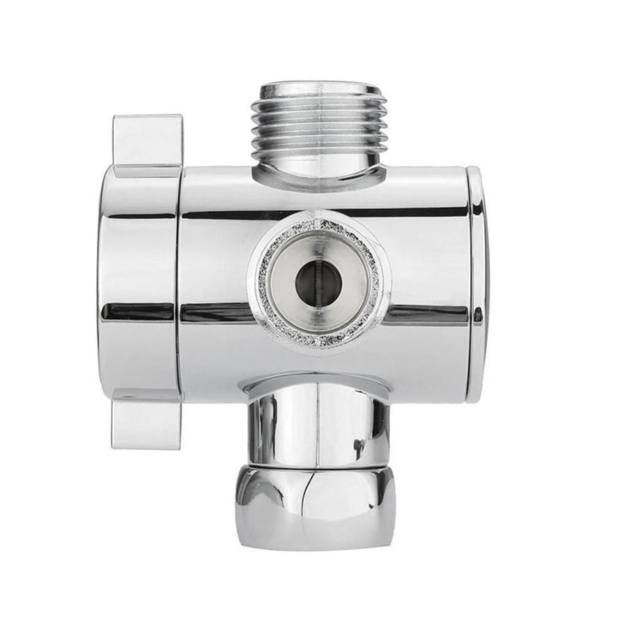 3 Way Shower Head Diverter Faucet Diverter Valve Bathroom Universal System Component Replacement Part Chrome Valves for Bathroom