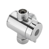 3 Way Shower Head Diverter Faucet Diverter Valve Bathroom Universal System Component Replacement Part Chrome Valves for Bathroom - Side View