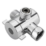 3 Way Shower Head Diverter Faucet Diverter Valve Bathroom Universal System Component Replacement Part Chrome Valves for Bathroom - Top-Down View